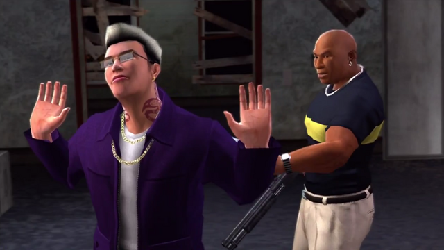 File:Best Laid Plans... - Johnny Gat being held at gunpoint by Anthony Green.png