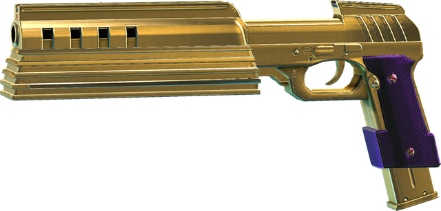 File:SRIV SMGs - Rapid-Fire SMG - Cyborg Pistol - Gold-Plated.png