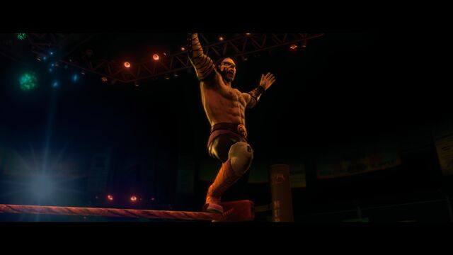File:Murderbrawl XXXI - Angel De LaMuerte posing for the crowd.jpg