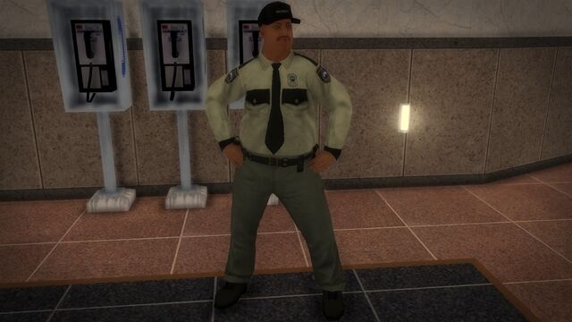 File:Security Guard - fat guard inside courthouse.jpg