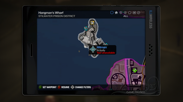 File:Taxi Service - choosing unavailable destination in Saints Row 2.png