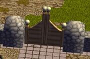 Stone hedge gate
