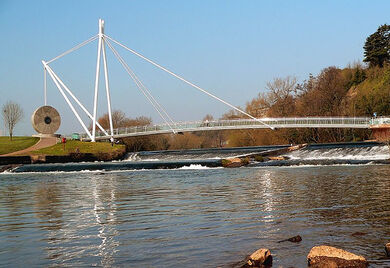 Footbridge and Weir
