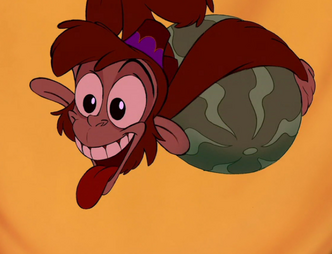 Abu's taunting gibberish