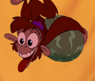 Abu jabbering tauntingly
