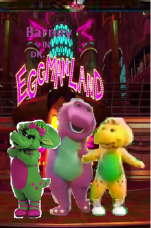 Barney in Dr. Eggmanland (SuperMalechi's version, 1998 VHS Cover)