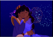 Aladdin and Jasmine Kissing