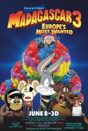 Madagascar 3 Europe's Most Wanted (Disney and Sega Animal Style) Poster