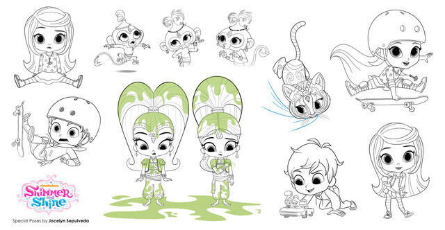 File:Shimmer, Shine, Leah, Zac, Nahal and Tala Production Art.jpg