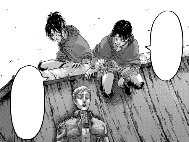 File:Hange and Levi sit with their fallen Commander and friend.png