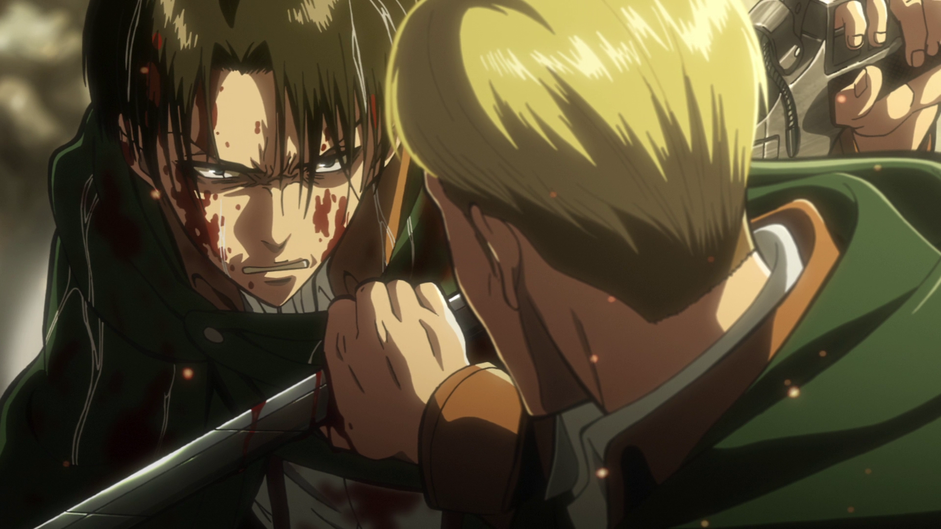Image Levi tries to kill Erwin.png Attack on Titan Wiki FANDOM