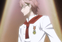 Shinomiya wins the medal (anime)