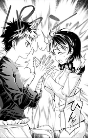 Soma y Megumi en el duelo HD.png