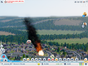 Fires after building comercial district