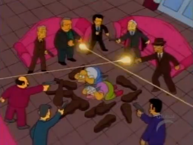 File:Everybody-shooting-while-krusty-and-homer-duck-with-the-violin-cases-on-the-floor.png