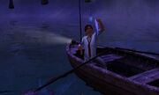 Fishing on rowboat