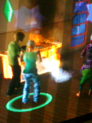 File:Fire extinguisher spraying at fire.png