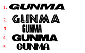 GUNMA font-choices