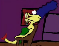 Marge on her chair