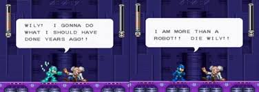 Megaman 7 threatening Wily
