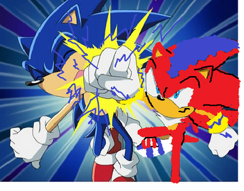 Lightning Punches Sonic OMG MS 272