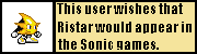 Userbox- Wishes Ristar in Sonic games