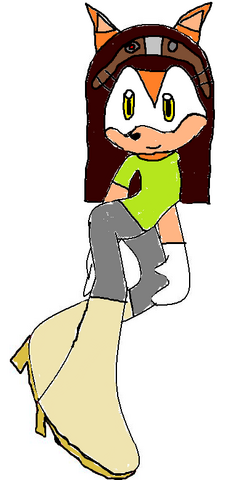 File:Julie wearing Jak's goggles, smiling.png
