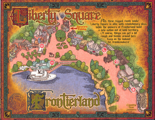 File:Sorcerers of the Magic Kingdom Map - Frontierland and Liberty Square.jpg