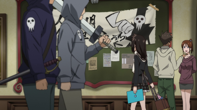 File:Episode 1 (NOT!) - Tsugumi exporing the halls of DWMA.png