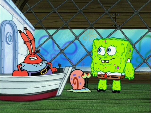 File:Mr. Krabs, Gary, & Spongebob With The Ick On Him.jpg