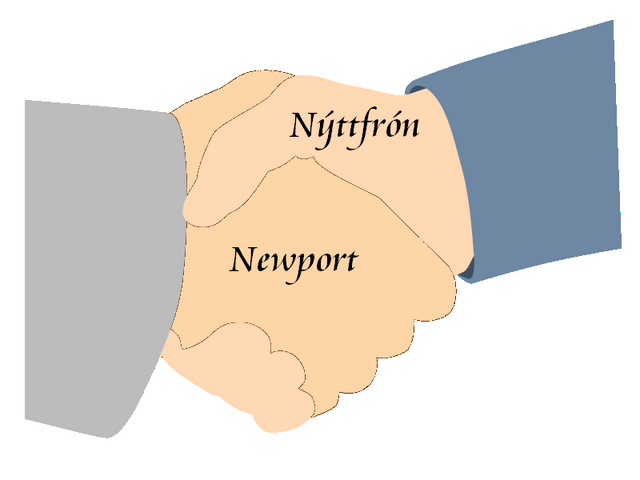 Bestand:Logo Stedenband Nýttfrón-Newport.png