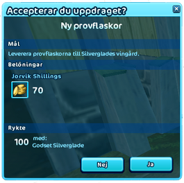 Nya-provflaskor
