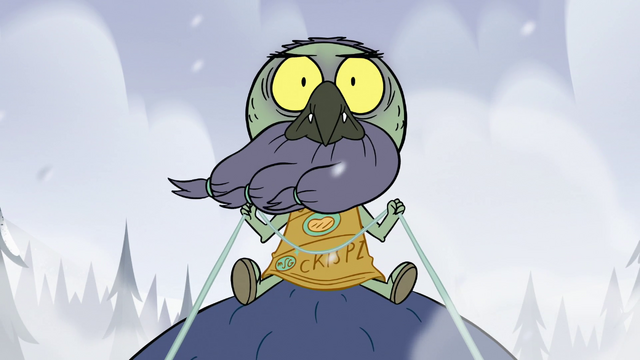 Файл:S2E2 Ludo wearing the potato chip bag.png