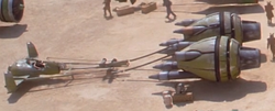 Boles Roor in his podracer