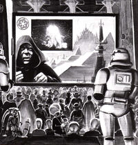 Palpatine announced the destruction of Alderaan
