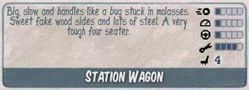 Station wagon infocard