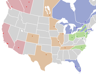 371px-NHL teams and conferences map - 2013-2014 realignment.svg