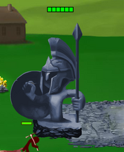New spearton statue