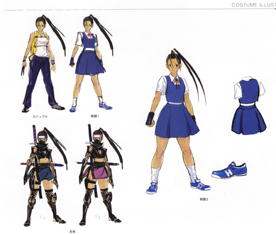File:Ibuki alternate costumes concept art from Super Street Fighter IV Official Complete Works.png