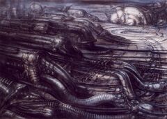 HR Giger biomechanoid landscape-III