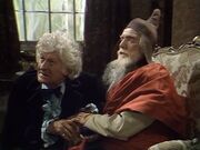 Doctor and K'ampo face a possesed Sarah