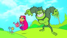 Starfire and Beast boy