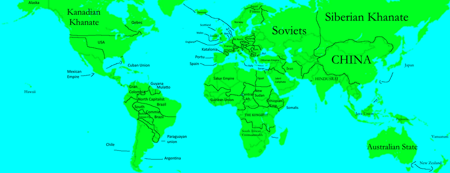 World breakup map