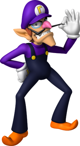 File:Mario Party - Island Tour Waluigi Artwork.png