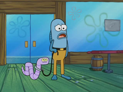 Jan the Worm with the customer