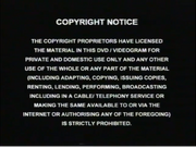 Copyright Notice 2001 Warning Screen