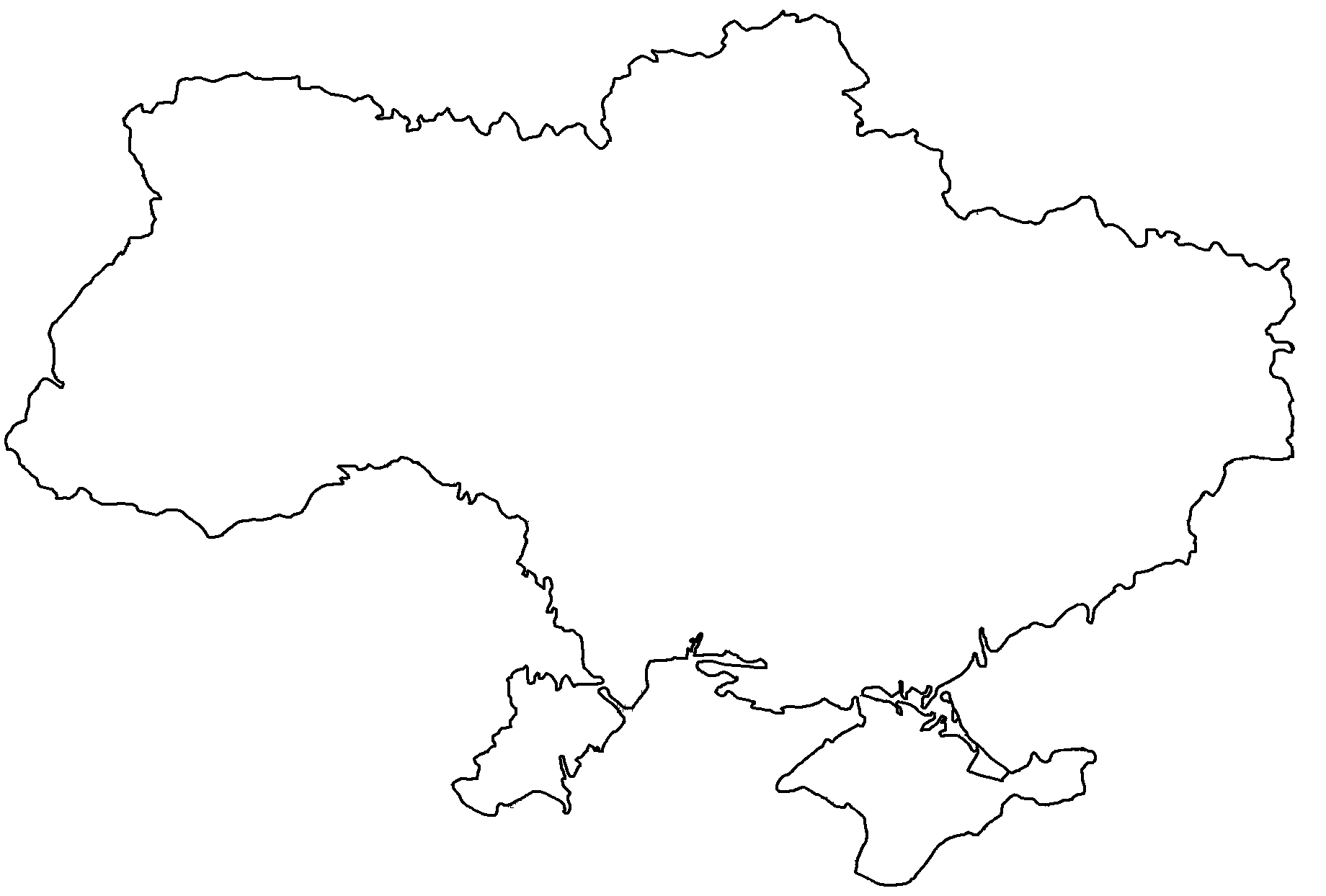 blank map of ukraine