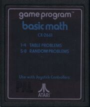 Basic Math Atari 2600 Cart