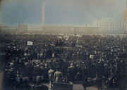 William Edward Kilburn - View of the Great Chartist Meeting on Kennington Common - Google Art Project