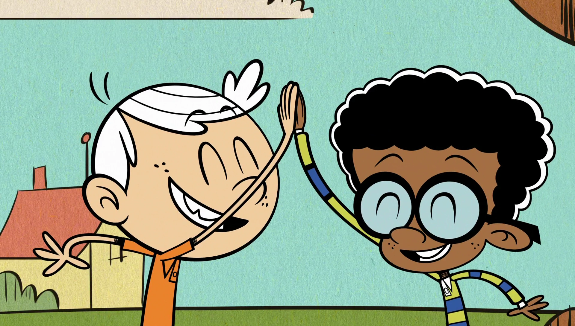 Image S1E10A Lincoln and Clyde high five.png The Loud House